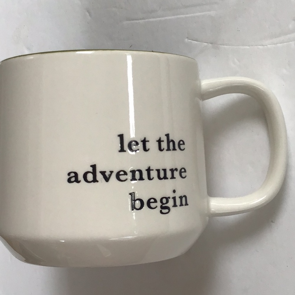 Threshold Let The‎ Adventure Begin Green & White Mug